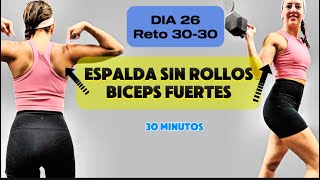 Espalda sin grasa🔥 y Biceps marcados solo 30 minutos Adios gorditos👋Biceps and back super strong [upl. by Suneya876]