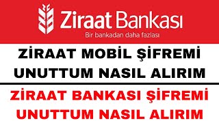 Ziraat Mobil Şifre Unuttum  Ziraat Bankası Şifremi Unuttum Nasıl Alırım [upl. by Darrel904]