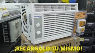 cómo recargar de gas un aire acondicionado con refrigerante r410 [upl. by Annayhs265]