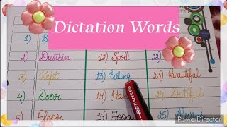 Dictation Words  English  Class5th  English Words  Super Mind Plus [upl. by Kinom450]