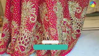 Heavy Bridal Stone Work Saree Cut Work Zardozi Work  Zarang Saree zarangsaree  Viral Saree [upl. by Tnarg655]