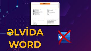 Əlvida Word  Sürətli Test Hazırlama [upl. by Artur74]