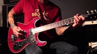 Eastwood Sidejack HB DLX Mosrite style guitar demo  RJ Ronquillo [upl. by Anirtik675]