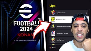 EFOOTBALL 2025  COMO JOGAR COM TODOS TIMES BRASILEIROS SÉRIE A  B SELEÇÕES e TODAS LIGAS OCULTAS [upl. by Delacourt]