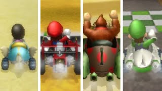 Mario Kart Wii  All Characters Losing Animations in VS Races Karts [upl. by Maureen]