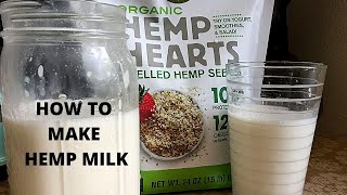 How to Make Hemp Milk At Home and Save Money [upl. by Shaddock393]