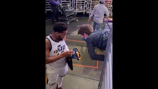 Meeting Donovan Mitchell Rudy Gobert and the Utah Jazz Roster [upl. by Nimad]