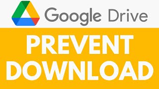 How To Prevent Download in Google Drive  Disable Download Option  Google Drive Tutorial [upl. by Brandice343]