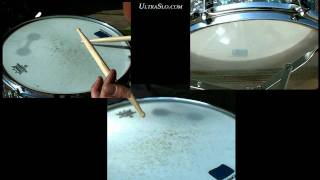 Snare Drum in slow motion 3000 FPS  UltraSlo [upl. by Kinch]