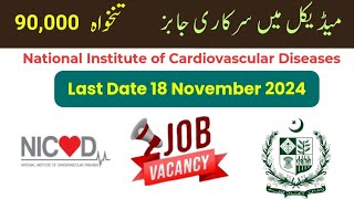 New Government Jobs November 2024 Sindh Region NICVD [upl. by Eendyc]