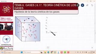 TEMA 6 GASES IDEALES Y REALES  617 TEORÍA CINÉTICA DE LOS GASES [upl. by Lula]