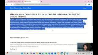 DEMO APLIKASI SISTEM REKOMENDASI CONTENT BASE [upl. by Adeline]