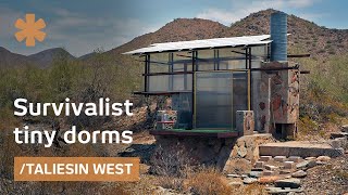 Survivalist tiny dorms at Frank Lloyd Wrights Taliesin architecture school [upl. by Reiniar]