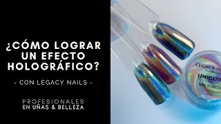 ¿Cómo lograr un efecto holográfico │PROFESIONALES EN UÑAS Y BELLEZA [upl. by Oliana]