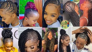 New Braided Design Hairstyles For Black Hair  Knotlesscornrows 1 [upl. by Grigson476]