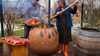 Crafting a Tandoor Oven amp Cooking Lamb and Veggies [upl. by Sardse]