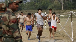 army agniveer bharti 2024 aro palampur running देख लो कितने लड़के ले रए है 1 group में video [upl. by Ahseyt]