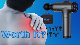 Olsky Deep Tissue Massage Gun Review  Worth It [upl. by Tigirb]