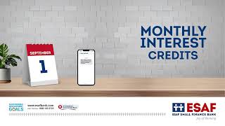 Enjoy monthly interest credits on your ESAF Small Finance Bank Savings Account [upl. by Mack]