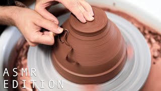 Trimming Heavily Grogged Stoneware Clay — ASMR Edition [upl. by Adyahs]