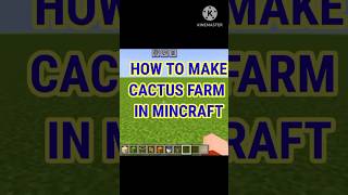 How to make cactus farm in mincraft shorts minecraft gaming [upl. by Kosak]