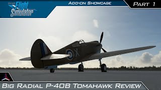 Microsoft Flight Simulator  Big Radials P40B Tomahawk Review  Part 1 [upl. by Newlin]