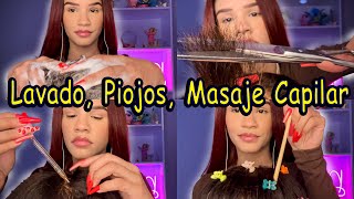 Asmr te busco los piojos masaje capilar lavado corte [upl. by Raddatz763]