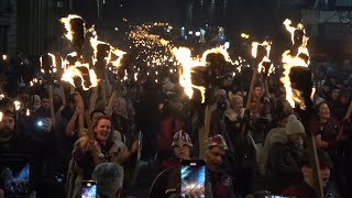 Edinburghs Hogmanay Torchlight Procession 2023 [upl. by Gnohp]