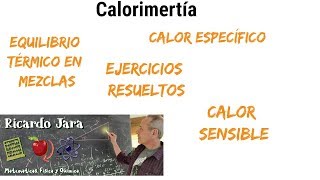 Calorimetría Calor Específico Equilibrio Térmico [upl. by Dorehs]