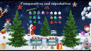 ESL Christmas Game Comparatives Superlatives  Exceptions [upl. by Yreffej933]