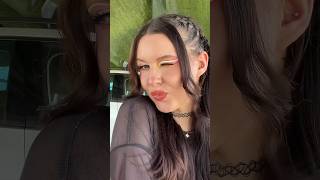 GRWM for a festival DAY 13 🩵 festivalmakeup festivalhairstyle creativemakeup [upl. by Ailefo955]