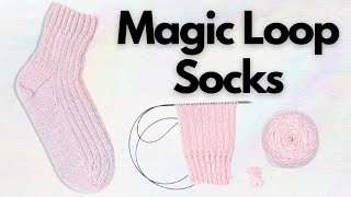 How to Knit Socks Using Magic Loop  StepByStep Knitting Tutorial  Knitting House Square [upl. by Baptista]