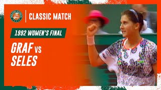 Seles vs Graf 1992 Womens final  RolandGarros Classic Match [upl. by Ybab]