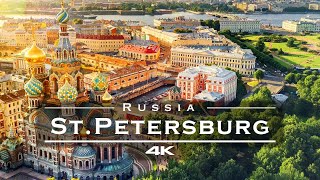 Saint Petersburg Russia 🇷🇺  by drone 4K [upl. by Ainahs]