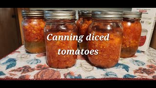 canning diced tomatoes canning everybitcountschallenge [upl. by Errick]