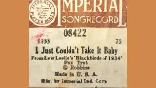 I Just Couldnt Take It Baby from Blackbirds of 1934 Player Piano Roll [upl. by Aid]