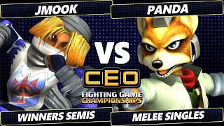 CEO 2024 TOP 8  Jmook Sheik Vs Panda Fox Smash Melee  SSBM [upl. by Vetter]