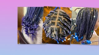 Purple Hair Curly hairbraids braids food braidedhair food cooking braidedhair hairbraids [upl. by Hayyikaz377]