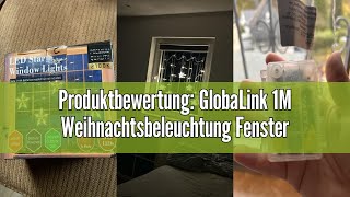 Produktbewertung GlobaLink 1M Weihnachtsbeleuchtung Fenster mit Rentier 95Led Rentier Beleuchtet W [upl. by Tempest]