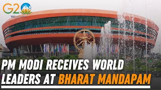 G20 Summit Delhi Live PM Modi receives world leaders at Bharat Mandapam [upl. by Aliet]