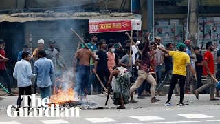 Police in Bangladesh arrest more than 10000 in protest crackdown [upl. by Akihdar]