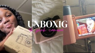 MY FIRST CAMERA UNBOXING TEMU VIRAL PINK 4k VLOGGING CAMERA📷  NEW CONTENT ESSENTIAL💕 [upl. by Romaine]