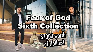 Fear of God Sixth Collection Clothing Haul  Try on [upl. by Solotsopa]