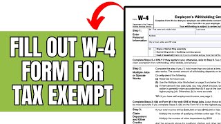 How To Fill Out W4 Form For Tax Exempt 2024 [upl. by Celestyna]