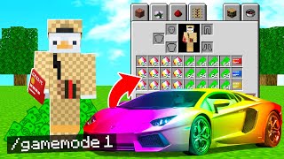 ich CHEATE mit GAMEMODE 1 GELD in Minecraft RP [upl. by Akerahs]