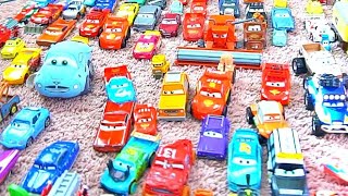 Disney Pixar Cars HUGE Collection Piston Cup Racers Thunder Hollow Mack Race Haulers too [upl. by Matthaeus]