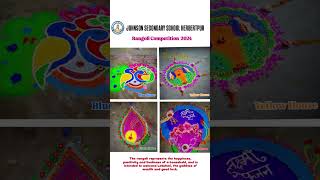 JOHNSON SECONDARY SCHOOL HERBERTPUR 🏫 Rangoli Competition ✨❤️ rangoli ytshorts shorts diwali [upl. by Anitsim]