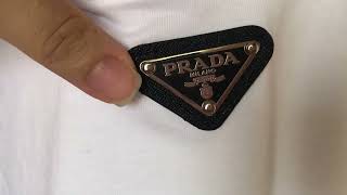 PRADA Logo Plaque Crewneck Sweatshirt Vest In White [upl. by Kroo245]