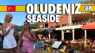 Ölüdeniz Beach Night Walking Tour  Muğla Türkiye  4k Turkey Travel 2022 oludeniz turkey 4K [upl. by Cocks]