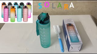 SOLARA Unbreakable Water Bottle  Sipper  Time Marker  Gym  Office [upl. by Aihsetal651]